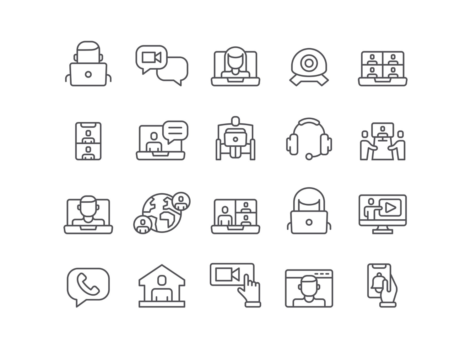Video Conference Icons